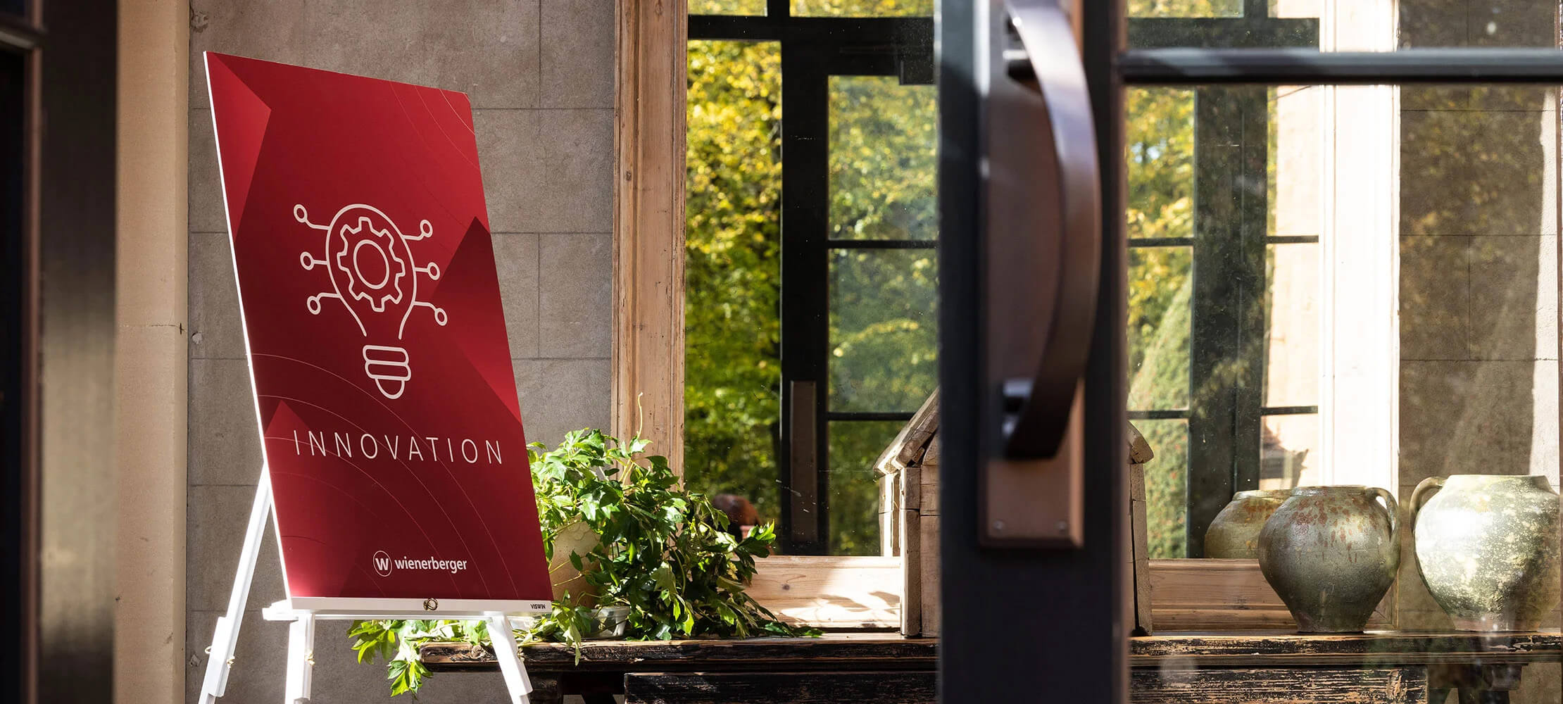 Branded Innovation poster for the wienerberger Future of Roofing event