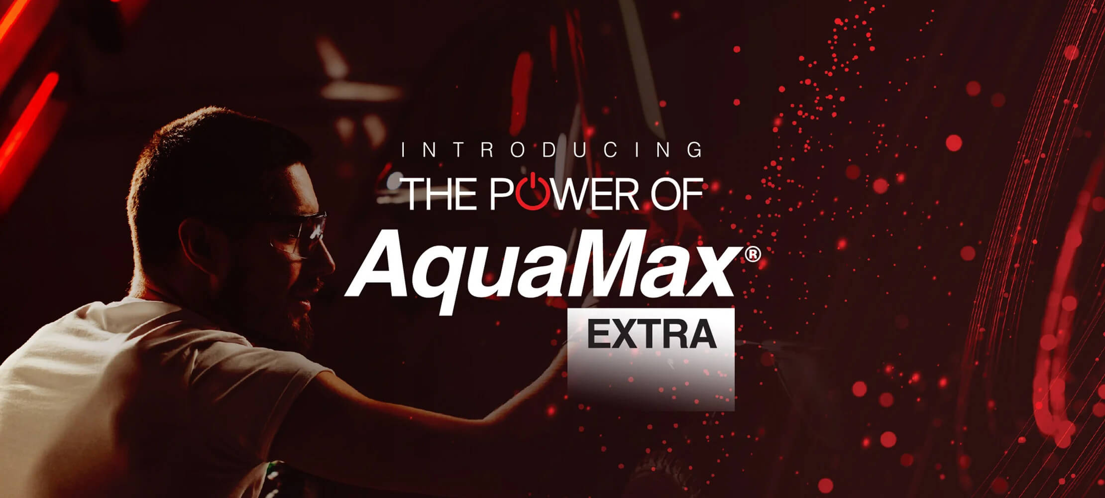 PPG: The Power of AquaMax Extra brand logo and design with spray painter