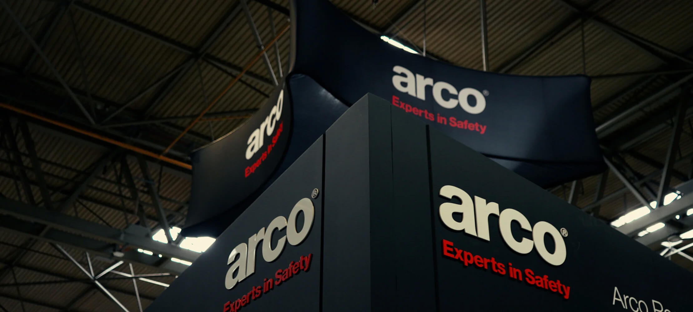 Branded logos for the Arco Health & Safety Stand