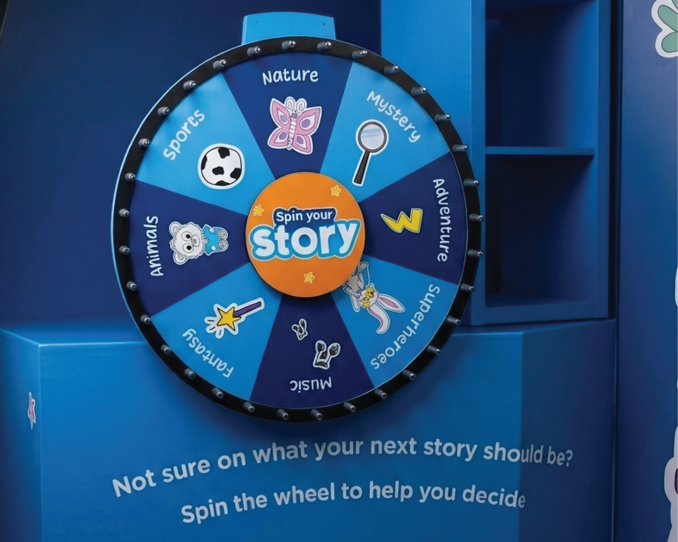 The Works: 'Find your Story' Bus spin the wheel with different story categories