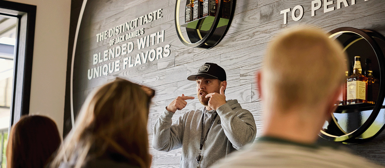 Whiskey connoisseur speaking to attendees